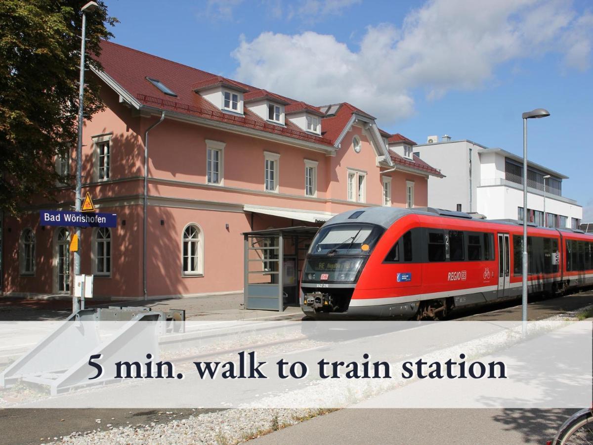 Sehr Grosse Ferienwohnung In Bester Lage Mit Grosser Sonnenterrasse L Innenstadtnaehe L 1 Minute Zum Bahnhof L Grosse Kueche L Tv L Extra-Wc L Free-Wlan L Willkommen Im Hallo!-Apartment 5 Bad Wörishofen Zewnętrze zdjęcie